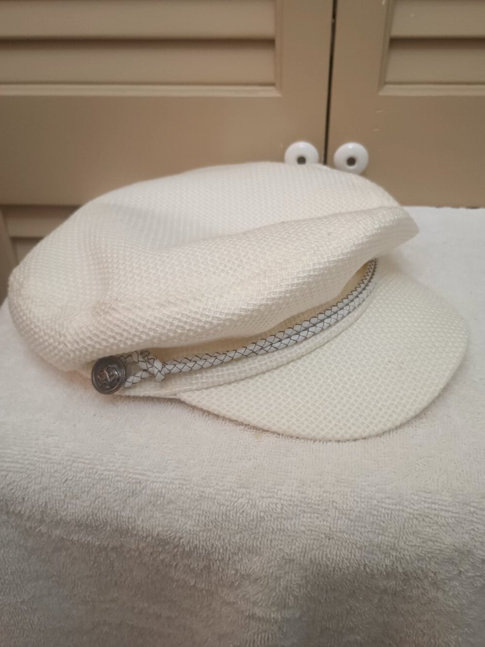 Time and True Classic Fisherman Style Cap , Light Cream Color